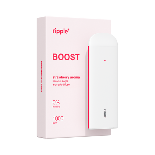 Ripple+ BOOST – vape fără nicotină Capsuni, 1000 pufuri