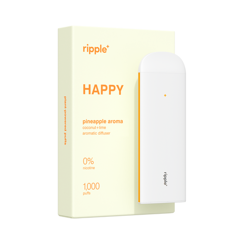 Ripple+ HAPPY – vape fără nicotină Ananas, 1000 pufuri