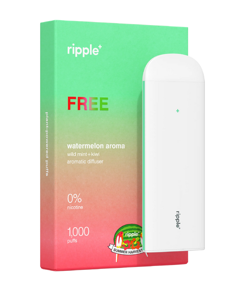 Tigara electronica, Ripple+, FREE, Pepene verde, fara nicotina, 1000 pufuri