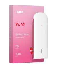 Tigara electronica, Ripple+, PLAY, Căpșuni, fara nicotina, 1000 pufuri