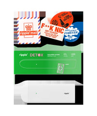 Ripple+ DETOX – vape fără nicotină Castravete, 1000 pufuri