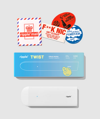 Tigara electronica, Ripple+, TWIST, Citrice, fara nicotina, 1000 pufuri